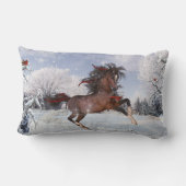 クリスマスの休日の馬の装飾用クッション ランバークッション (裏面)