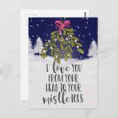 クリスマスの休日は私はあなたを愛するミスタレトープンおもしろい ポストカード (正面/裏面)