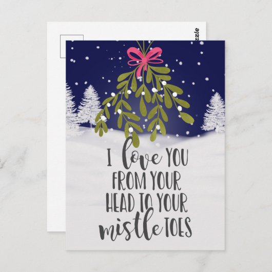 クリスマスの休日は私はあなたを愛するミスタレトープンおもしろい ポストカード (正面/裏面)