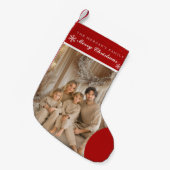 クリスマスの休日は陽気なクリスマスの贈り物 スモールクリスマスストッキング (正面 (吊り時))