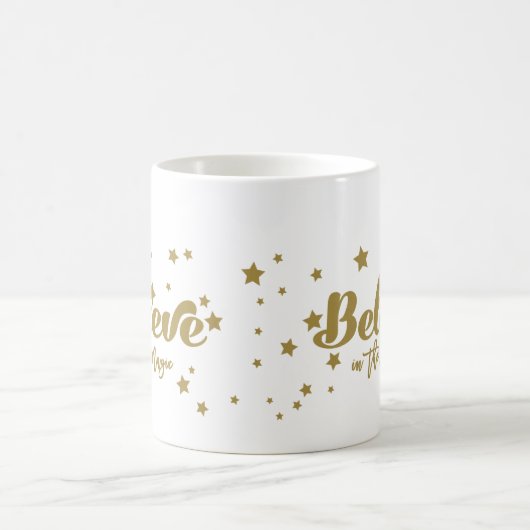 クリスマスの休日を信じて下さい コーヒーマグカップ (中央)