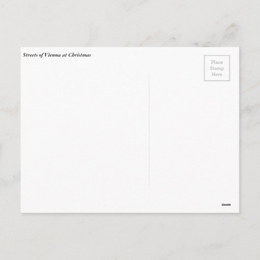 クリスマスの休日カードのウィーンの通り シーズンポストカード (裏面)