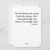 クリスマスの休日カードのギフト シーズンカード (裏面)