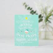 クリスマスの休日カード-クリスマスツリー シーズンポストカード (スタンド正面)