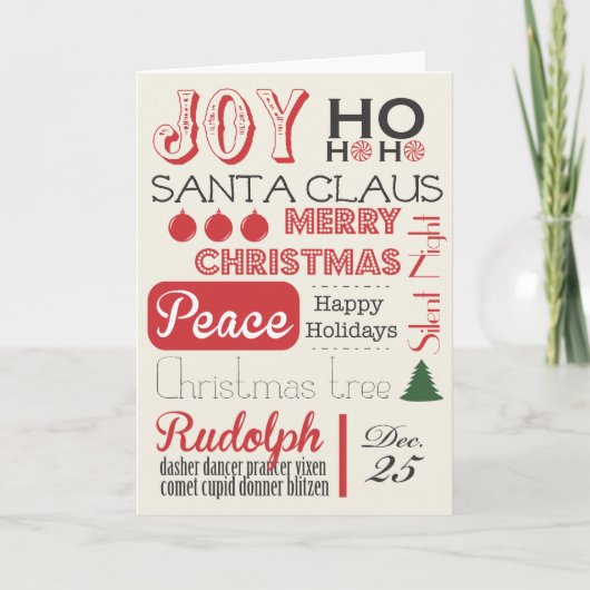 クリスマスの休日カード シーズンカード (正面)