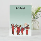 クリスマスの休日バンド招待状 招待状 (スタンド正面)