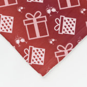 クリスマスの休日パターン フリースブランケット (角)