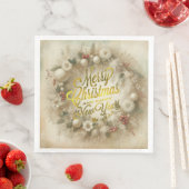 クリスマスの休日ペーパーナプキンのデザイン (インサイチュ)