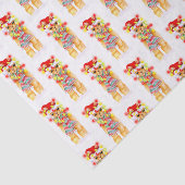 クリスマスの休日ラマ水の色の繰り返しパターン 薄葉紙 (詳細)