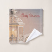 クリスマスの休日 – エレガントクリスマスボール,ランタン バスタオルセット (ウォッシュタオル)