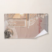 クリスマスの休日 – エレガントクリスマスボール,ランタン バスタオルセット (ハンドタオル)