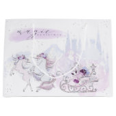 クリスマスの休日 – クリスマスの魔法- Unicorns ラージペーパーバッグ (正面)