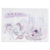 クリスマスの休日 – クリスマスの魔法- Unicorns ラージペーパーバッグ (裏面)