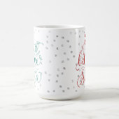 クリスマスの休日-私はまだサンタRedGrで信じます コーヒーマグカップ (中央)