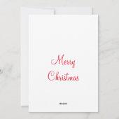 クリスマスの休暇に家族の名前と写真のギフトを追加 シーズンカード (裏面)