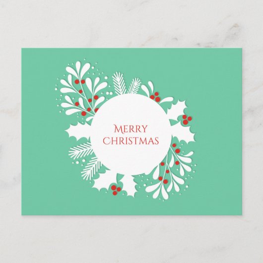クリスマスの休暇のグリーティングカード ポストカード (正面)