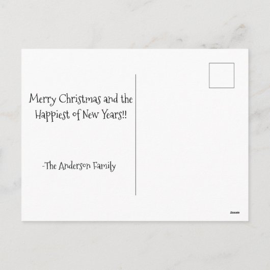 クリスマスの休暇の喜びのドラゴン シーズンポストカード (裏面)