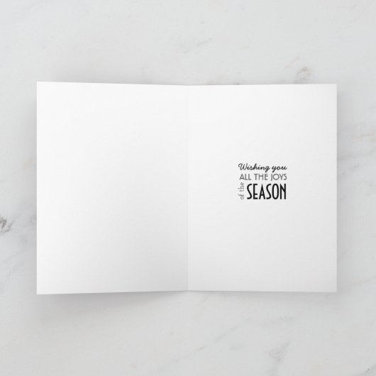 クリスマスの休暇の季節のおもしろいの単語の芸術の挨拶 シーズンカード (内部)