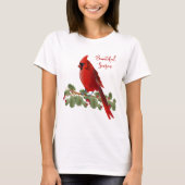 クリスマスの休暇の季節の赤く基本的な女性 Tシャツ (正面)