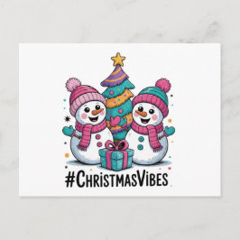 クリスマスの休暇の楽しい雰囲気 シーズンポストカード