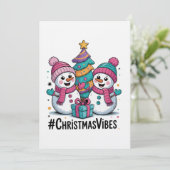 クリスマスの休暇の楽しい雰囲気 招待状 (スタンド正面)