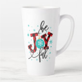 クリスマスの休暇は楽しい冬モダンの格子縞 カフェラテマグ (右)