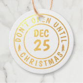 クリスマスの休暇まで開かない フェイバータグ (正面)