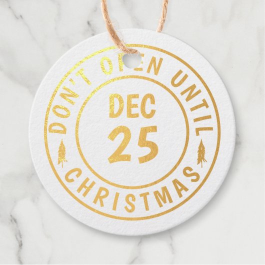 クリスマスの休暇まで開かない フェイバータグ (正面)