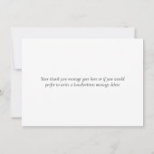 クリスマスの休暇 冬のゴールド ハート 雪の結晶 サンキューカード (裏面)