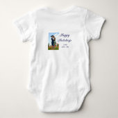 クリスマスの休暇 父子 贈り物 ベビーボディスーツ (裏面)