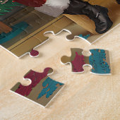 クリスマスの伝統のコラージュ ジグソーパズル (側面)