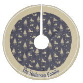 クリスマスの伝統 ブラッシュドポリエステルツリースカート (正面)