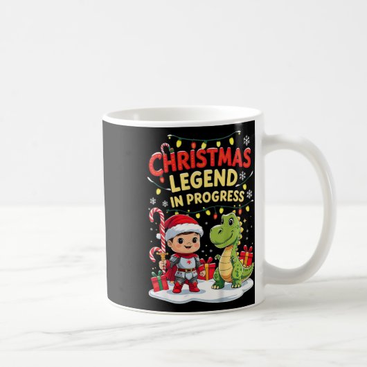 クリスマスの伝説が進行中 かわいいホリデーナイトA コーヒーマグカップ (右)