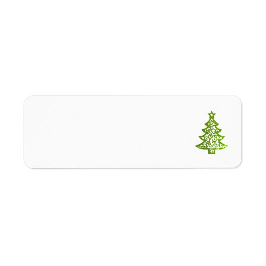 クリスマスの住所ラベル アートとデザイン ラベル (正面)