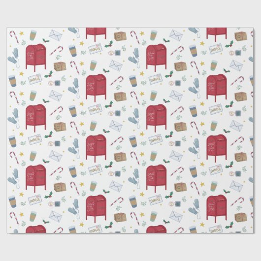 クリスマスの使い走りサンタへの手紙 ラッピングペーパー (フラット)