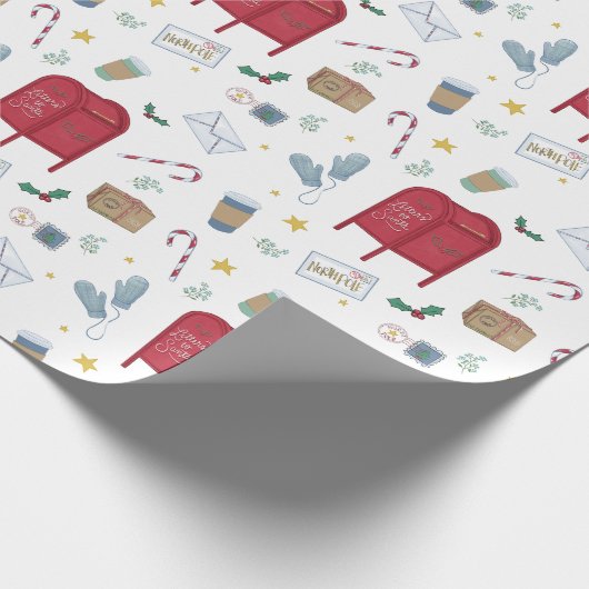 クリスマスの使い走りサンタへの手紙 ラッピングペーパー (角)