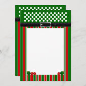 クリスマスの便箋 招待状 (正面/裏面)