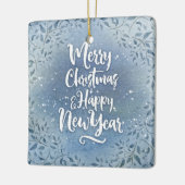 クリスマスの個人用日付スクリプト セラミックオーナメント (左)