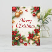 クリスマスの優雅さ:フェスティバルお祝い 招待状 (スタンド正面)