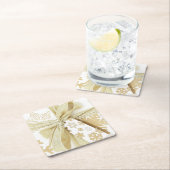 クリスマスの優雅 スクエアペーパーコースター (インサイチュ)