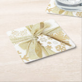 クリスマスの優雅 スクエアペーパーコースター (アングル)