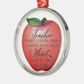 *クリスマスの先生のためのAPPLE*オーナメント メタルオーナメント (左)