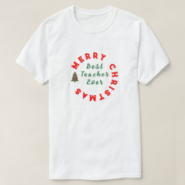 クリスマスの先生への感謝の引用文タイポグラフィ Tシャツ