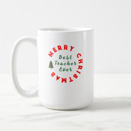クリスマスの先生への感謝の引用文デザイン コーヒーマグカップ