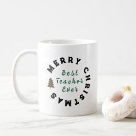 クリスマスの先生への感謝の引用文デザイン コーヒーマグカップ