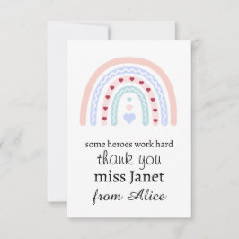 クリスマスの先生への感謝を込めた特別なヒーローギフト サンキューカード