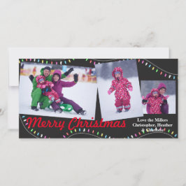 クリスマスの光の文字列 – クリスマスフォトカード シーズンカード