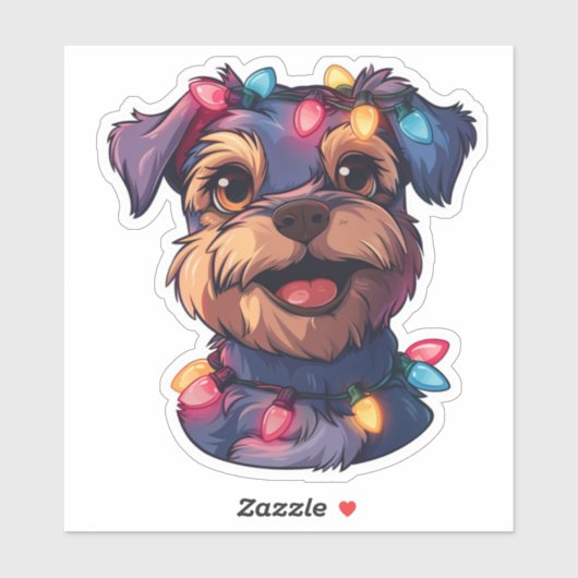 クリスマスの光包まれたの中のいたずら好きエール シール (シート)