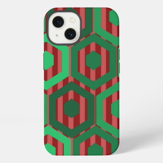 クリスマスの六角形 iPhoneケース (裏面)