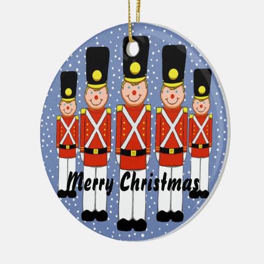 クリスマスの兵士のクリスマスのオーナメント セラミックオーナメント (左)